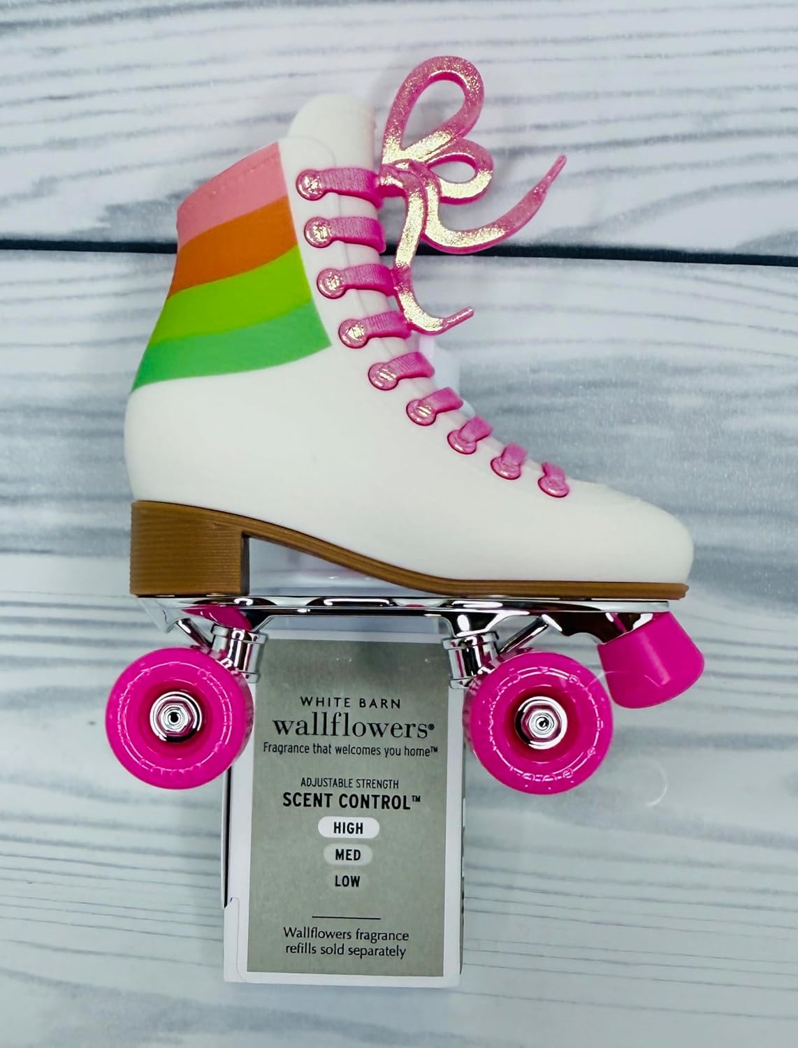 White Skate With Pink Wheels Adjustable Fragrance Plug