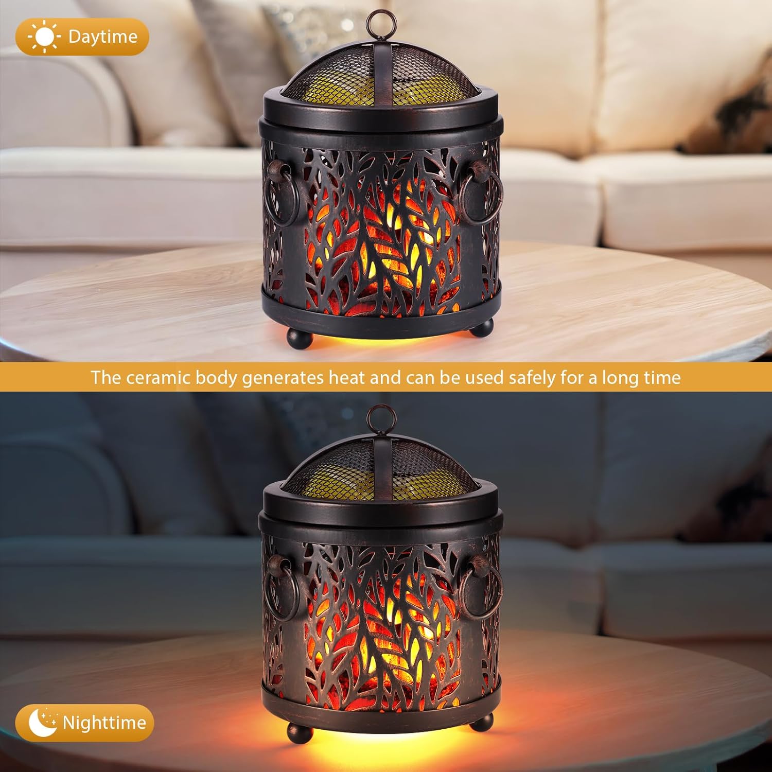 4-in-1 Full Metal Electric Wax Melter with Leaf Design
