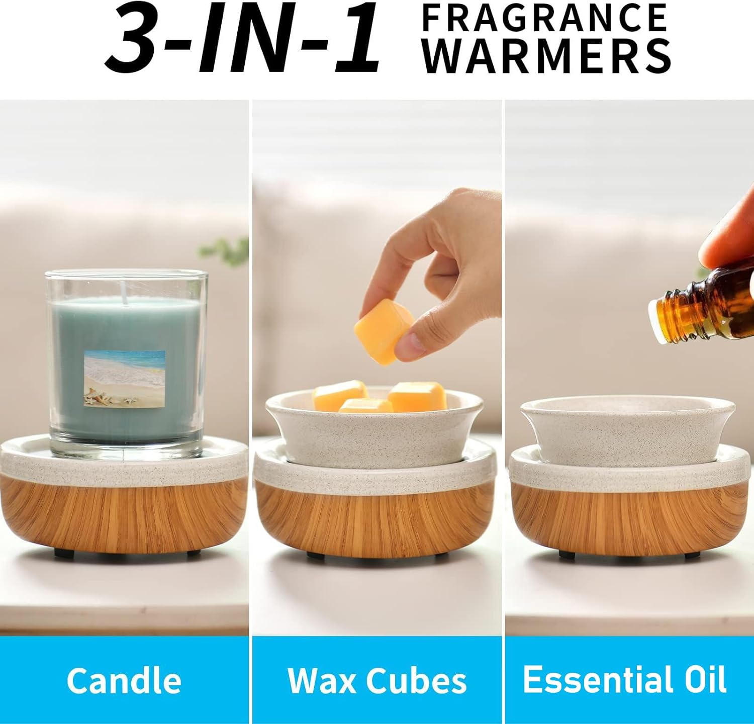 Mocosa Ceramic Wax Warmer 3-in-1 Electric