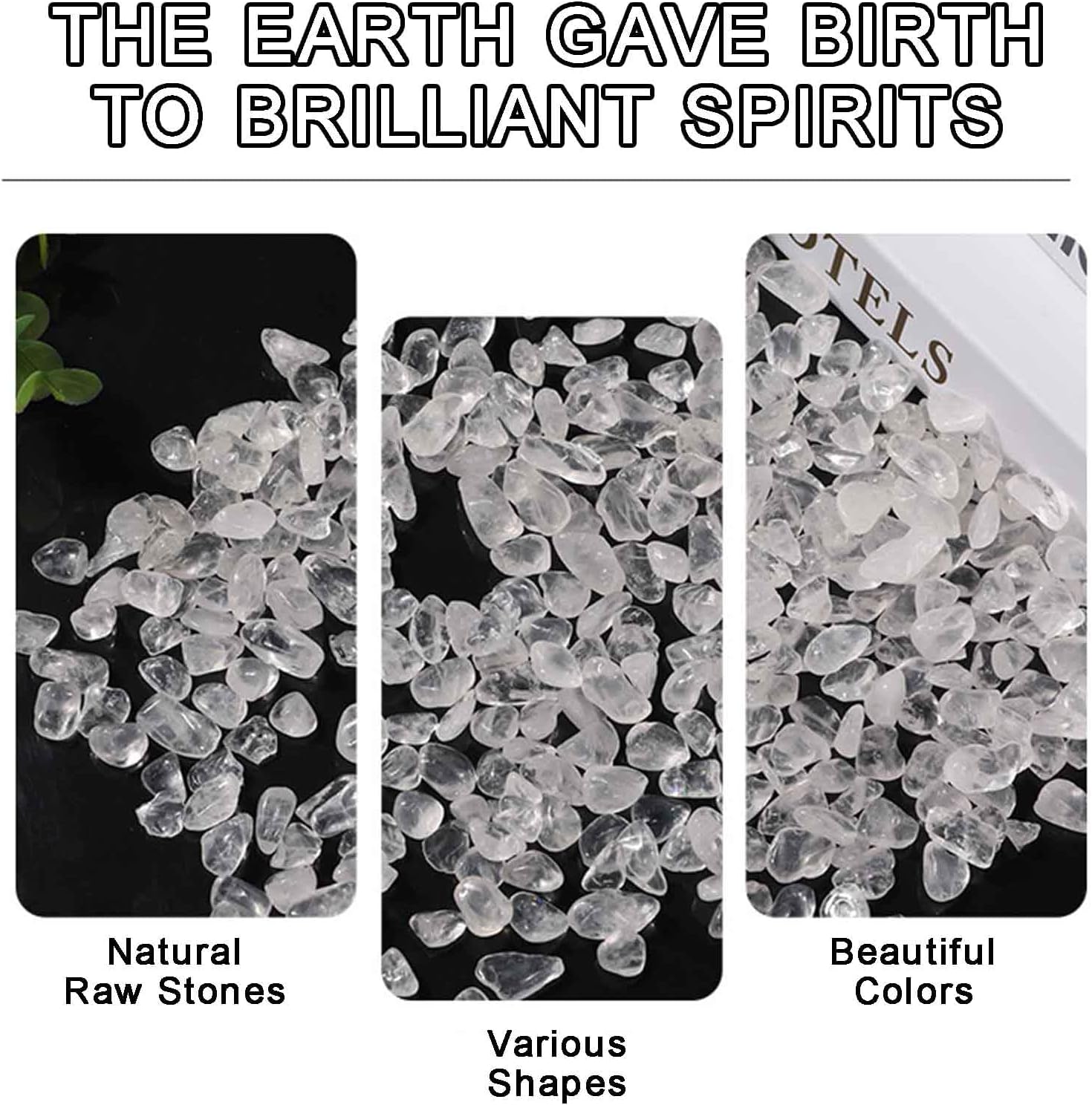 Clear Crystal Chips Natural Polished Quartz Stones for Fish Tanks Vase Fillers