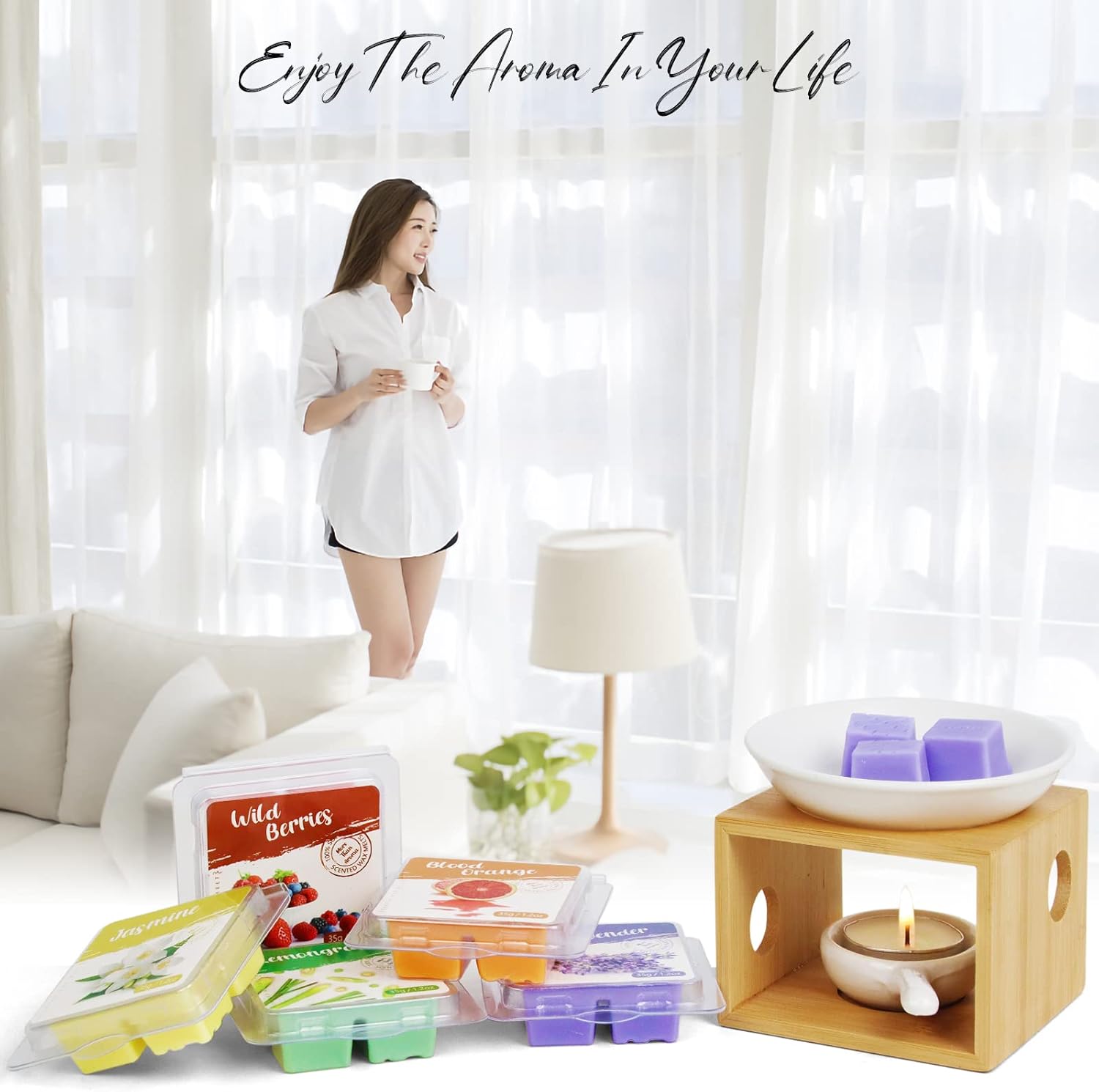 BAUFULLA Scented Wax Melts 8 Fragrance Gift Set