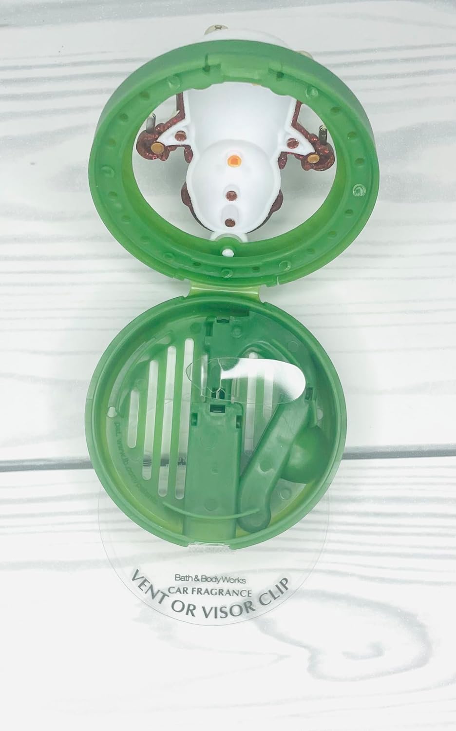 Bath And Body Works Snowman Car Visor Fragrance Holder
