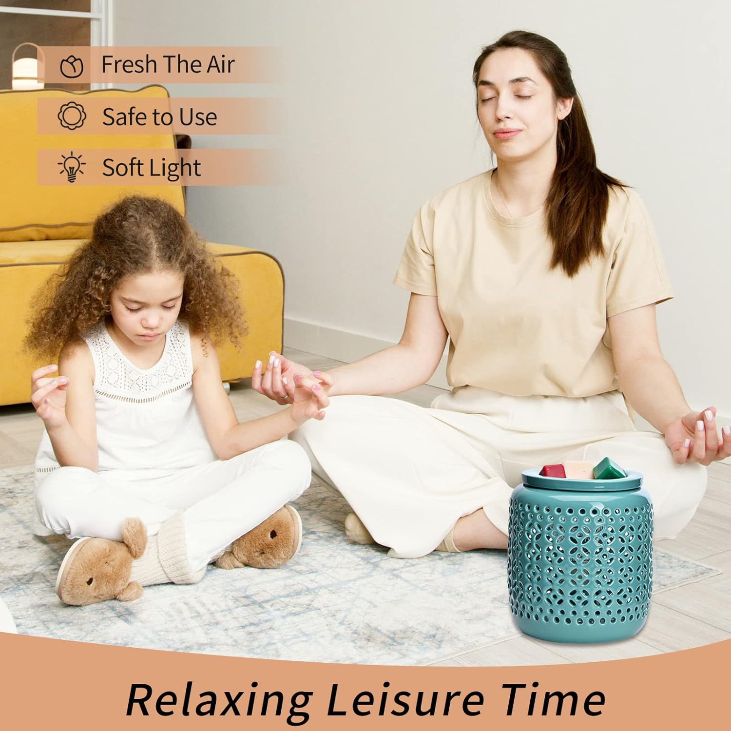 ASAWASA Ceramic Wax Melter with Timer and Light