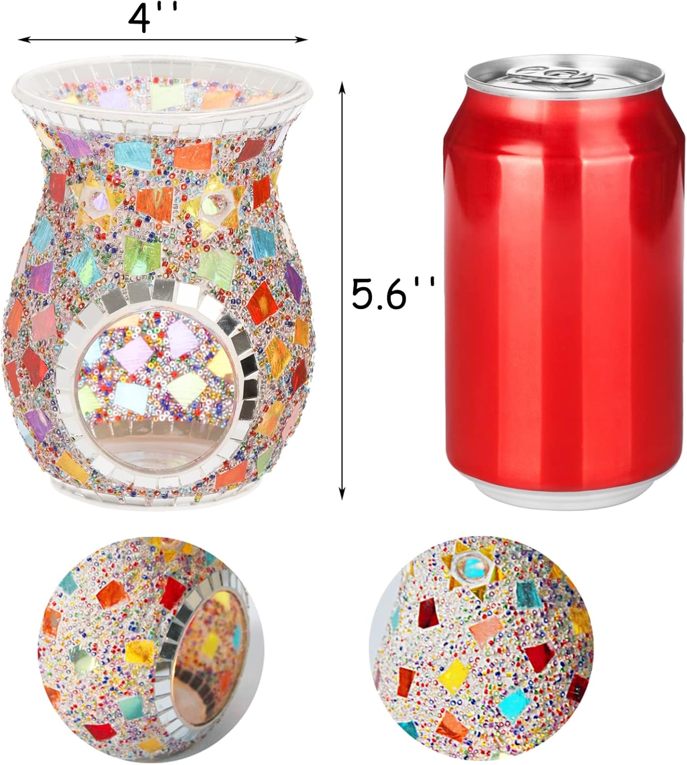 Lyellfe 2 Pack Mosaic Glass Diffuser