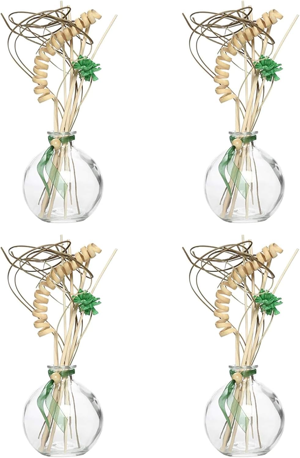 Hosley 4-Piece Glass Diffuser Set with Reeds