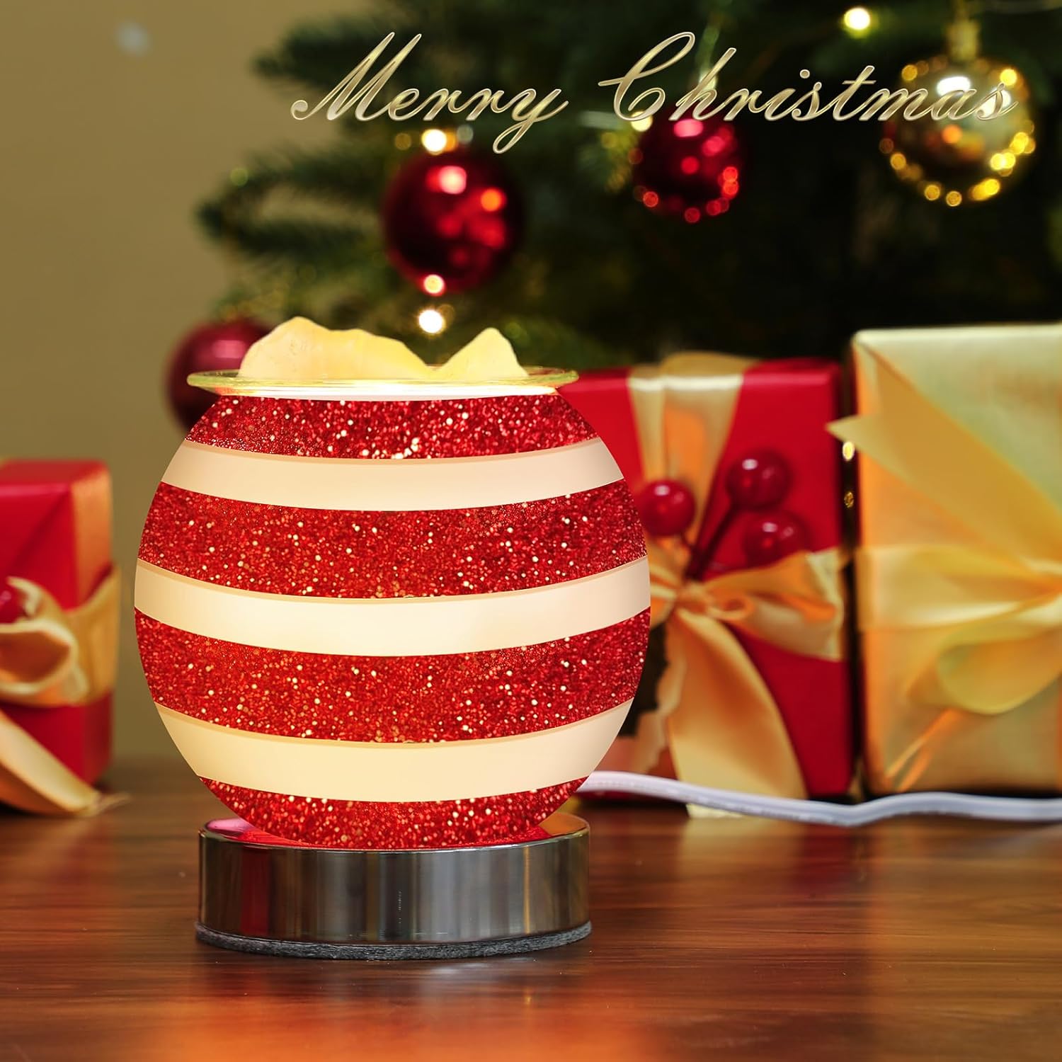Christmas Wax Warmer with Dimmable Light