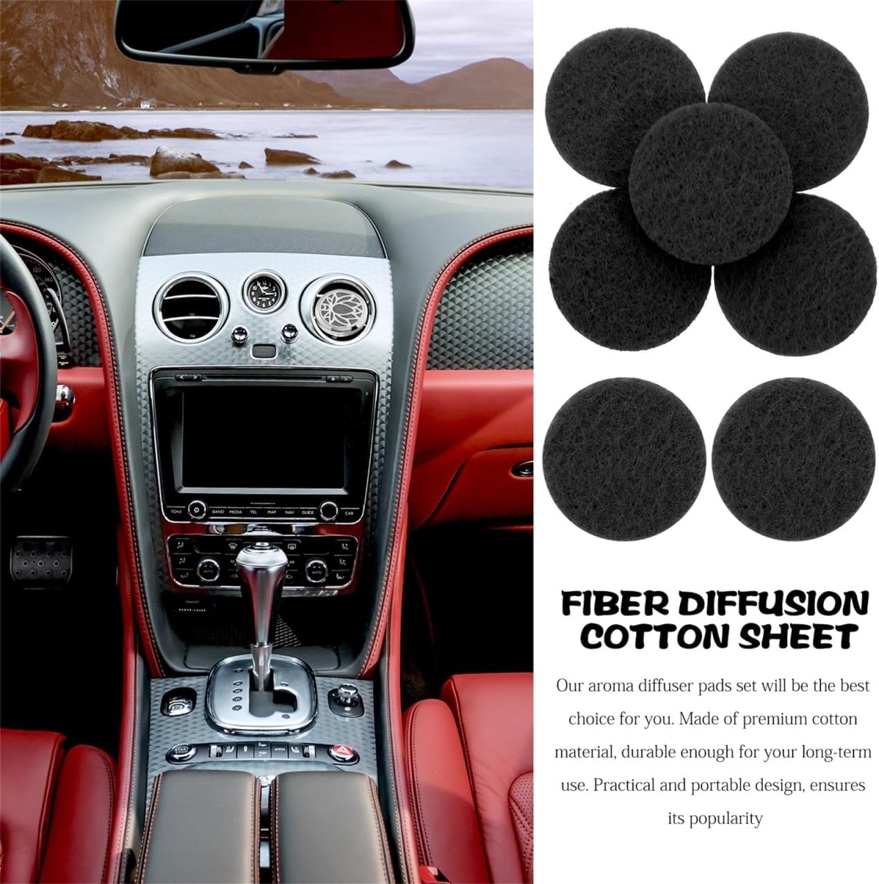 IMIKEYA 100pcs Essential Oil Diffuser Pads for Necklace and Car
