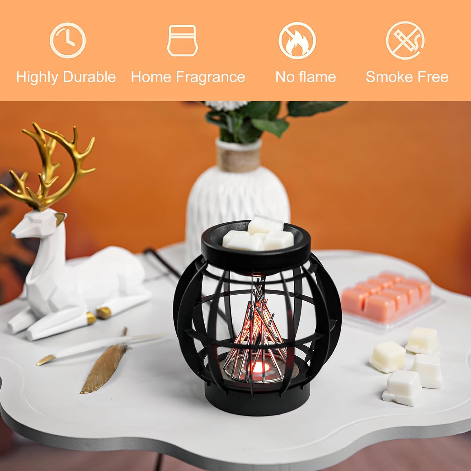 GXD Campfire Wax Warmer with Breathing Light