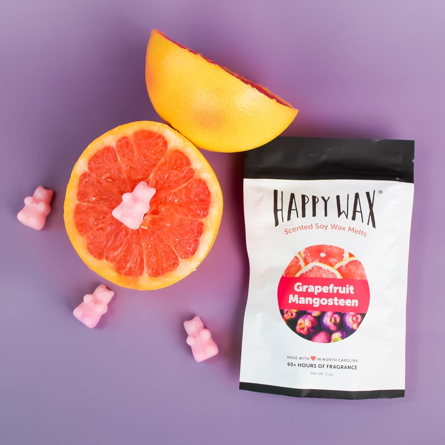 Happy Wax Grapefruit Mangosteen Scented Bear Wax Melts