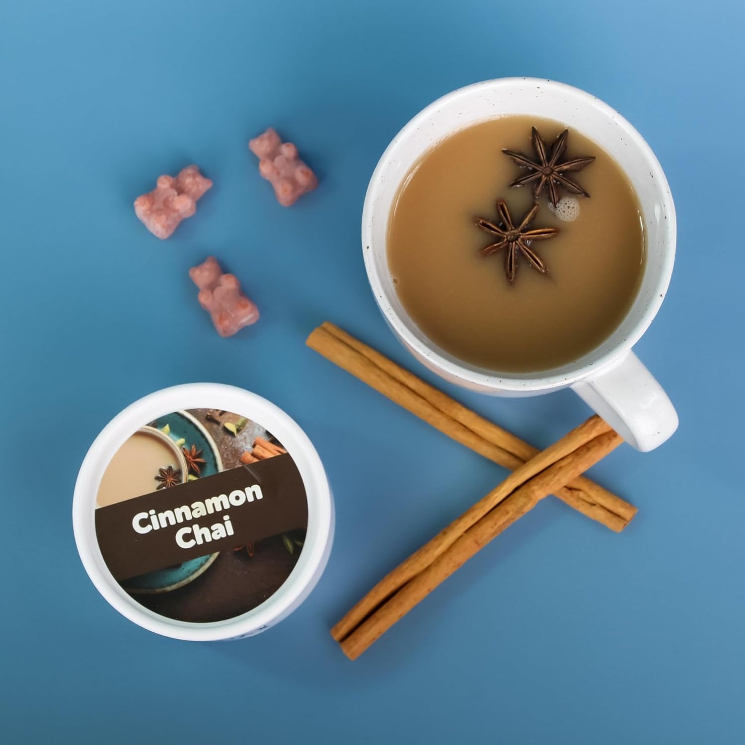 Happy Wax Cinnamon Chai Bear Wax Melts 4 oz Tin
