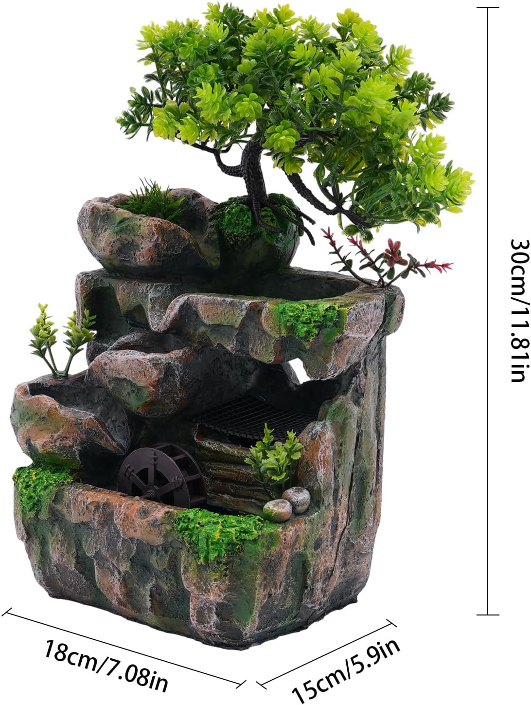 Indoor Relaxation Desktop Fountain with LED Light