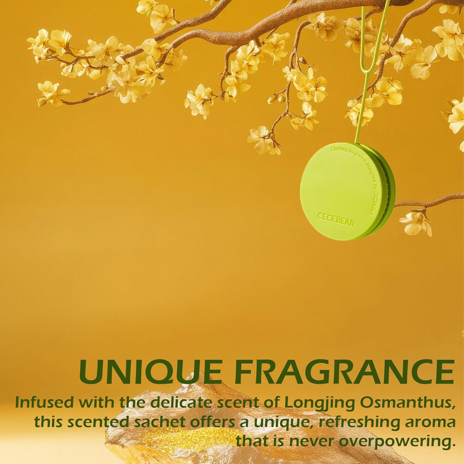 2pcs Longjing Osmanthus Scented Sachets - Freshener for Clothes Closet and Room