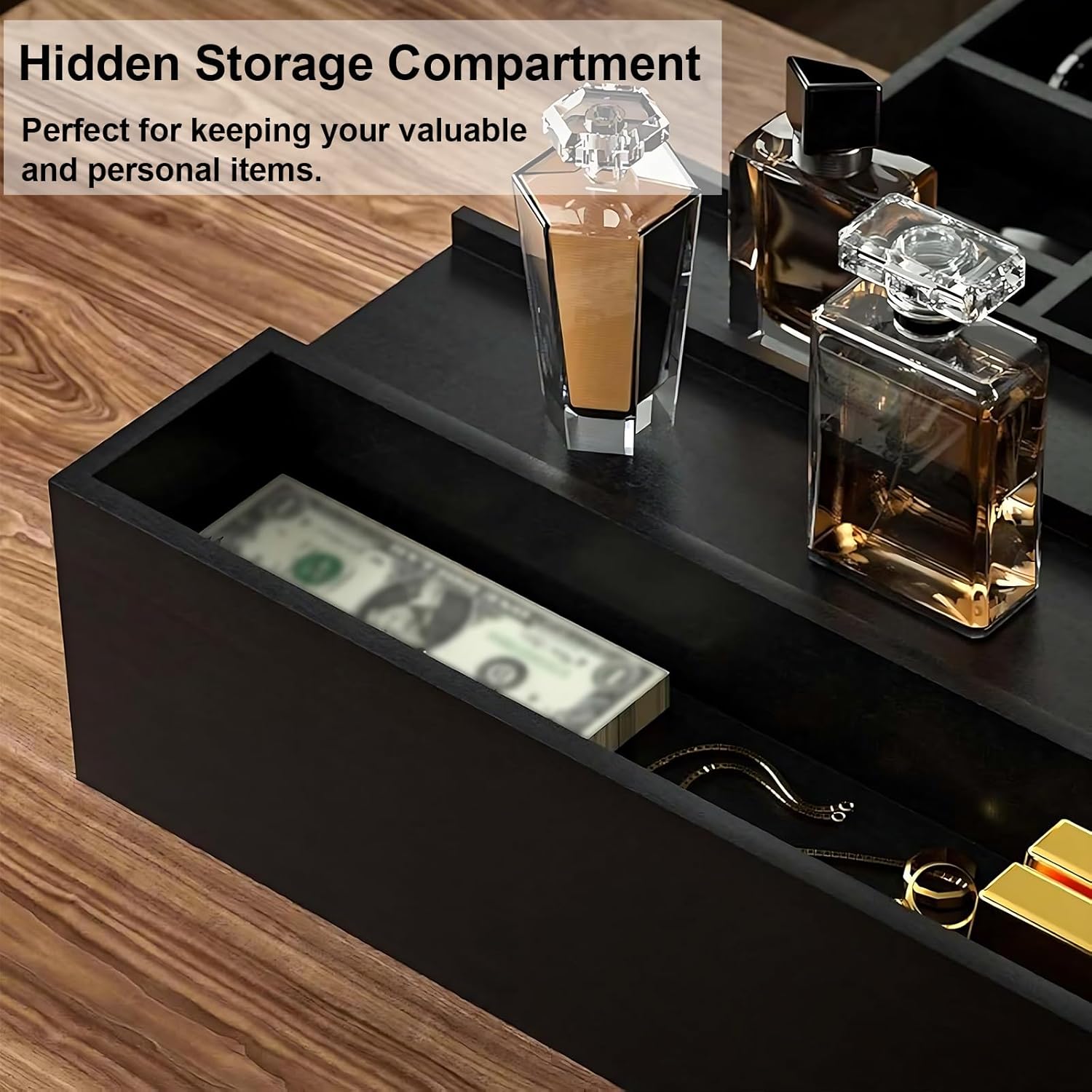 Cologne Organizer for Men 3 Tier Wooden Display Stand