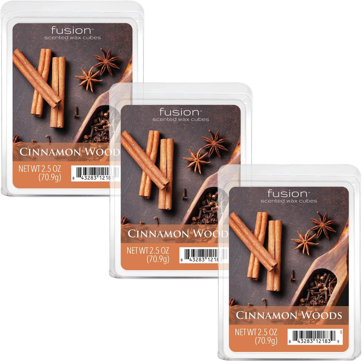 FUSION Cinnamon Woods Scented Wax Melts - 3 Pack