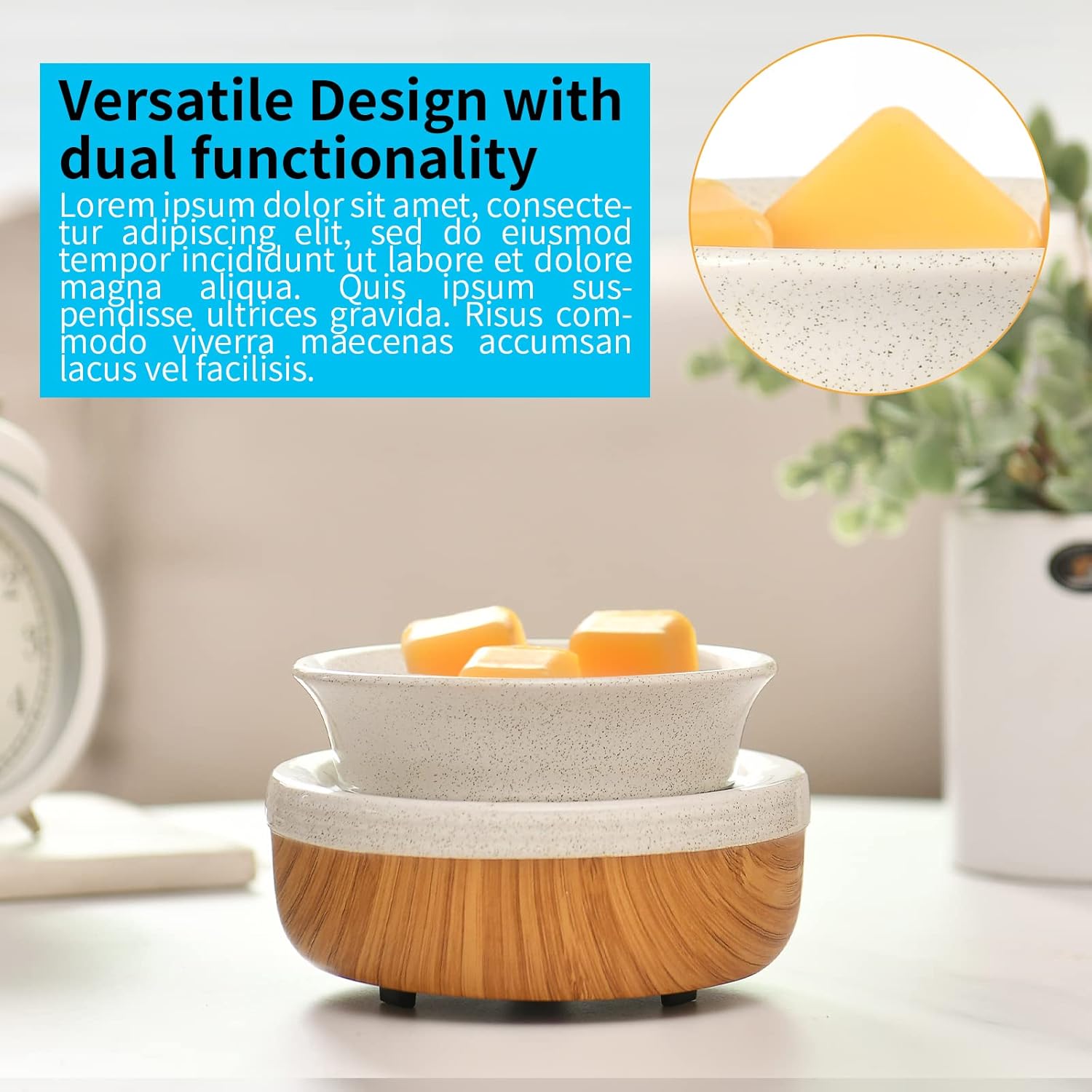 Mocosa Ceramic Wax Warmer 3-in-1 Electric