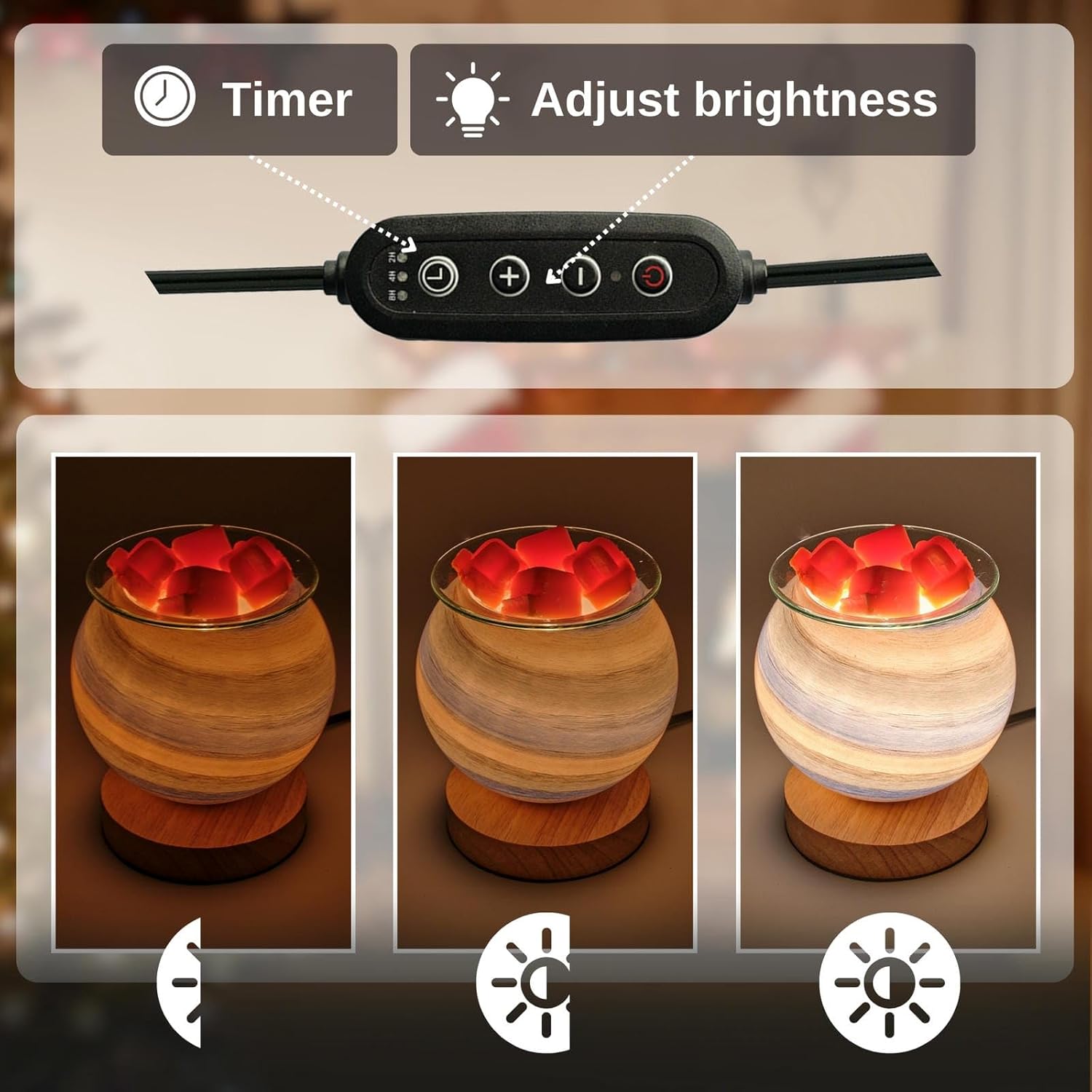 Strirumo Wax Warmer with Timer and Night Light
