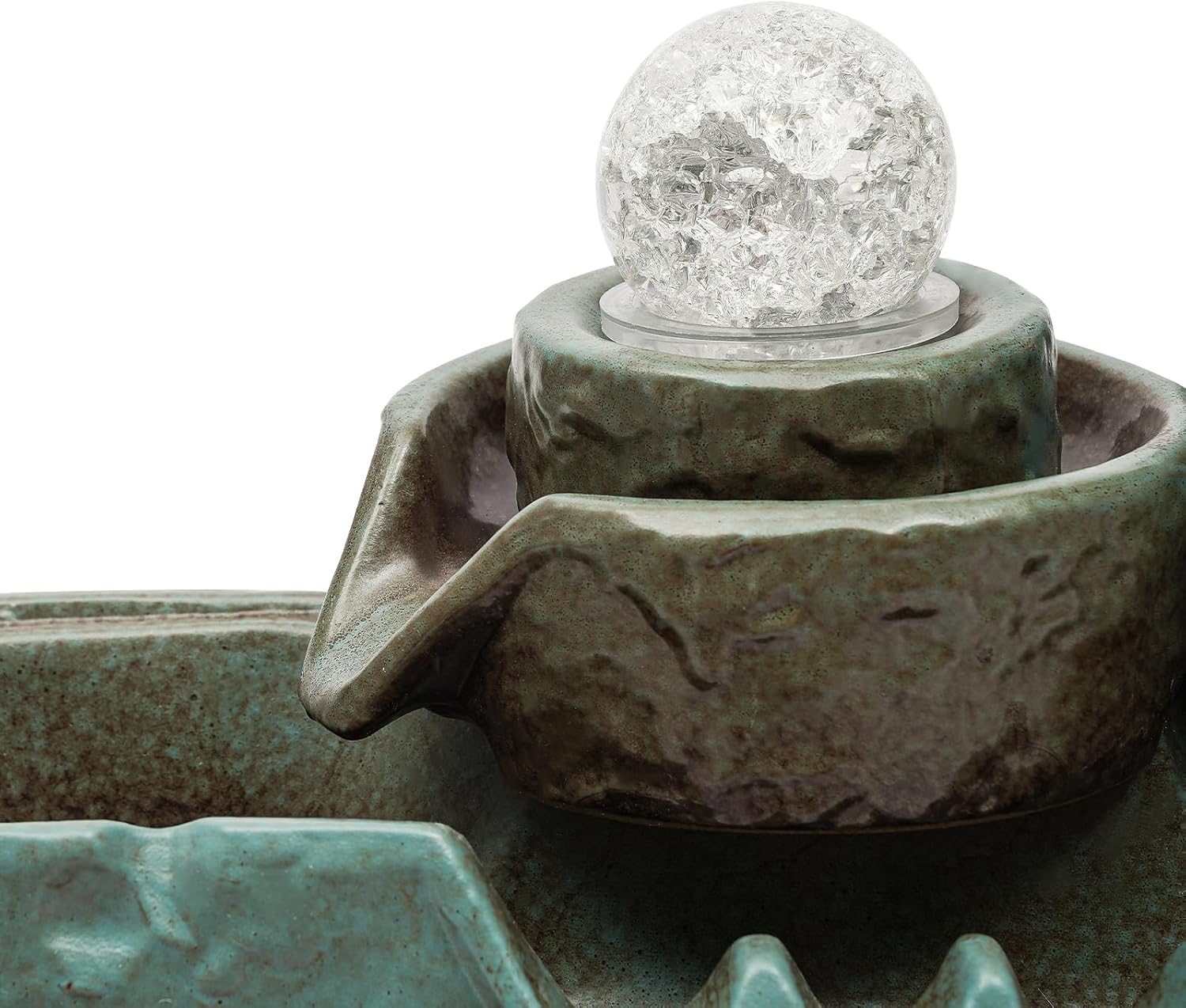 CNCEST Tabletop Water Fountain with LED Light