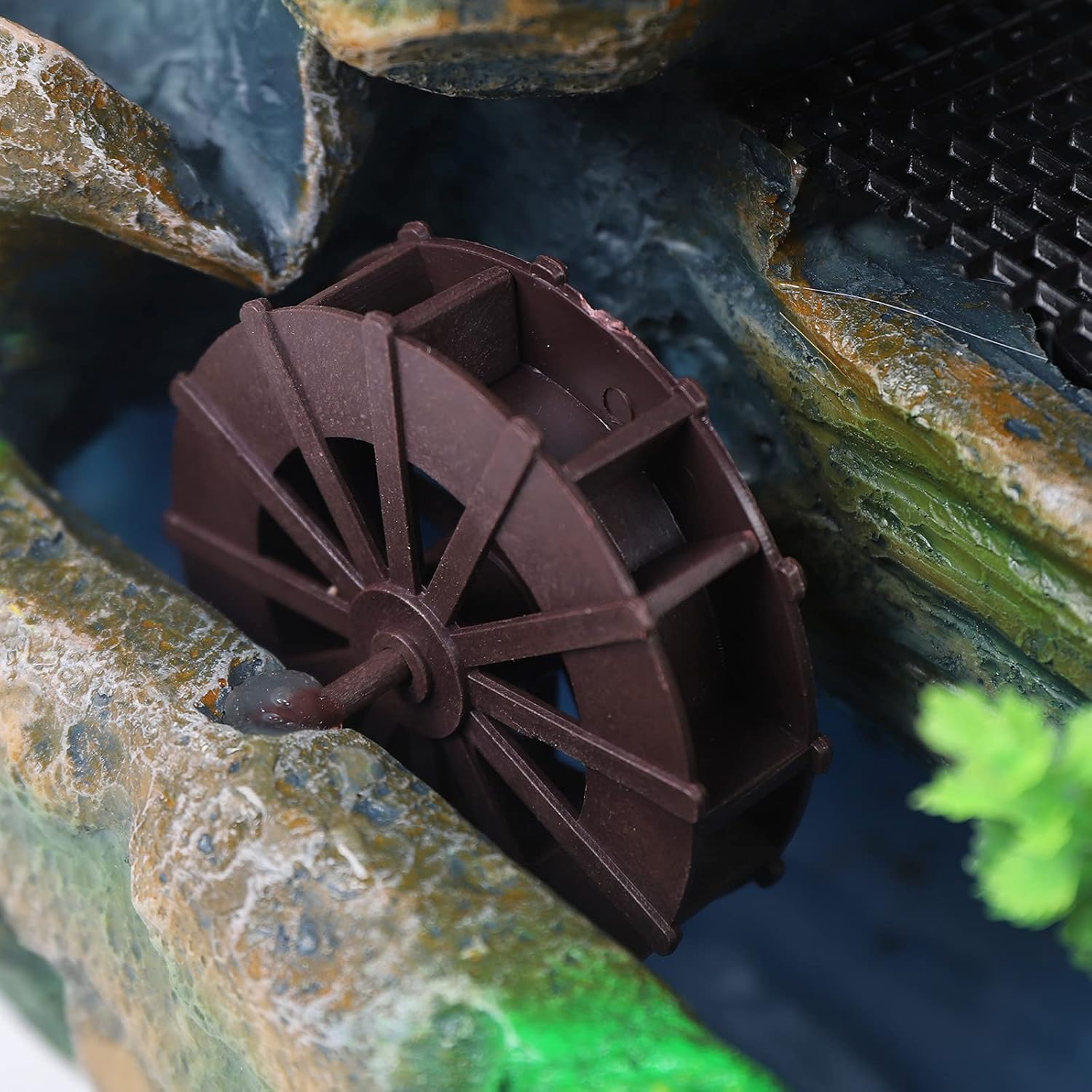 LED Tabletop Fountain with Rockery Stream and Automatic Pump