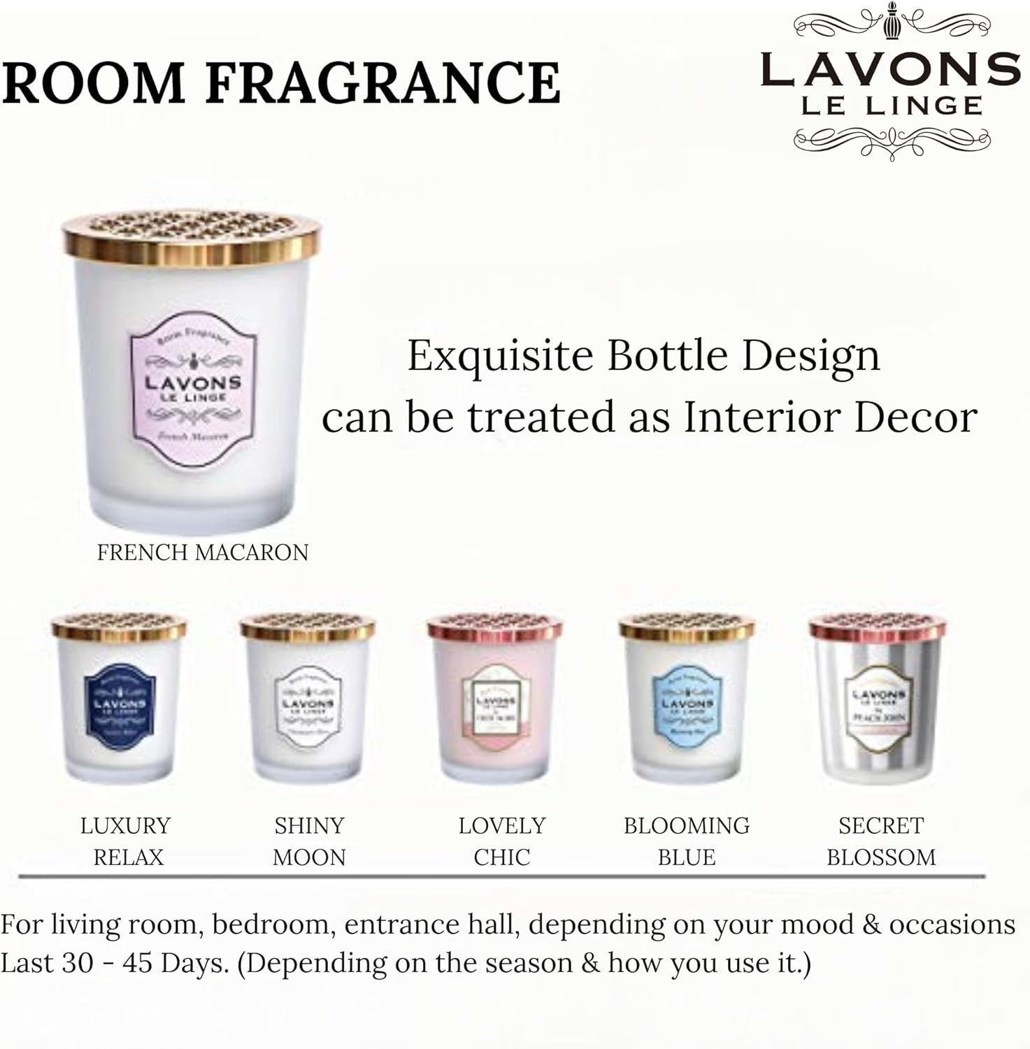 LAVONS Room Home Fragrance Air Freshener 53 Oz Shiny Moon Musk Bamboo Leaves