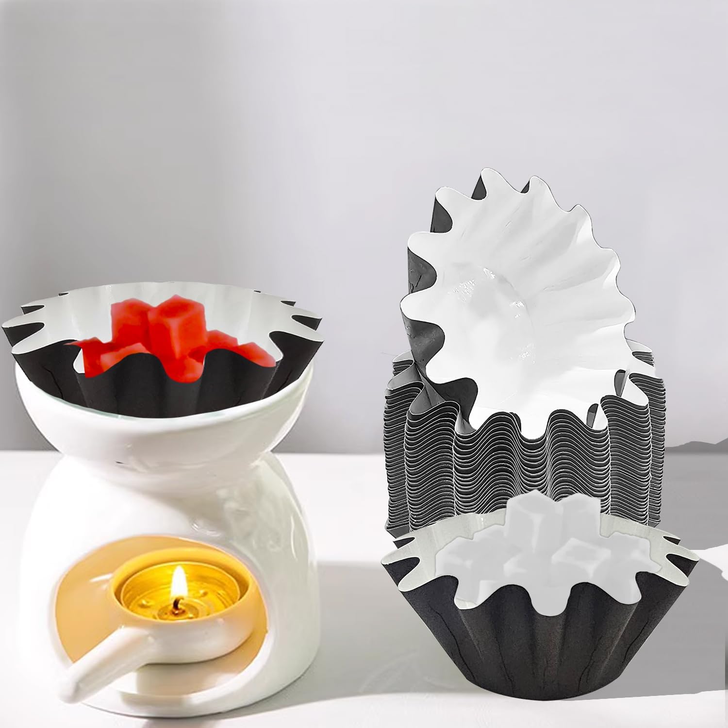 Jolbndcv 60 Pcs Leakproof Wax Melt Cups