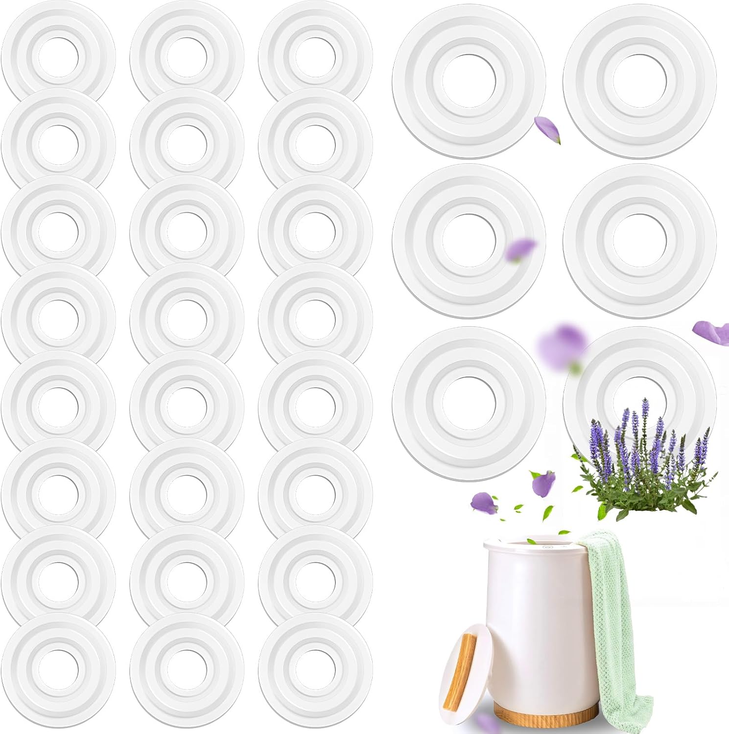 Lounsweer 30 Pcs Replacement Fragrance Discs for Towel Warmers