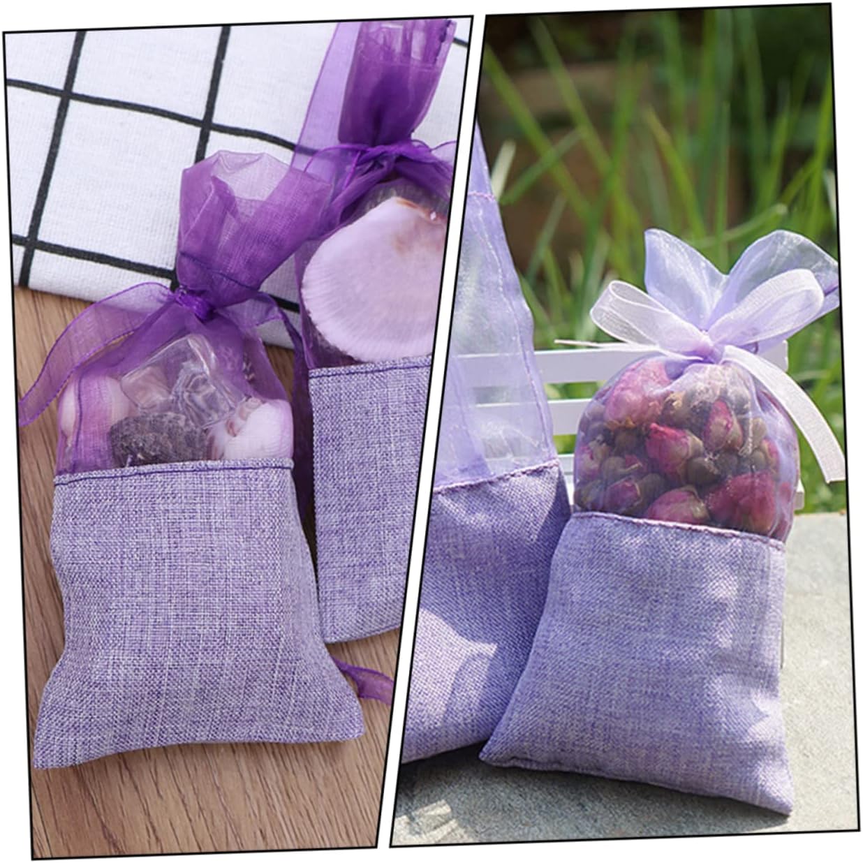 24Pcs Lavender Sachet Bags Drawstring Empty Pouches for Home Fragrance