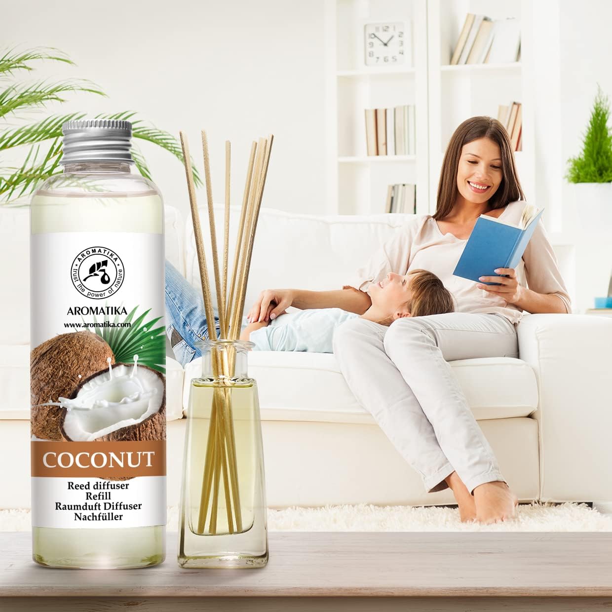 Jasmine Reed Diffuser Refill - Fresh Long Lasting Aroma