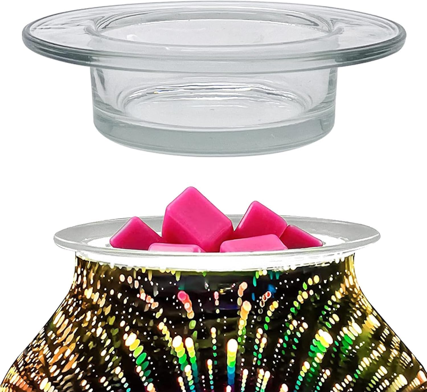 2Pcs Glass Wax Warmer Dish Replacement for Electric Aromatherapy Burner