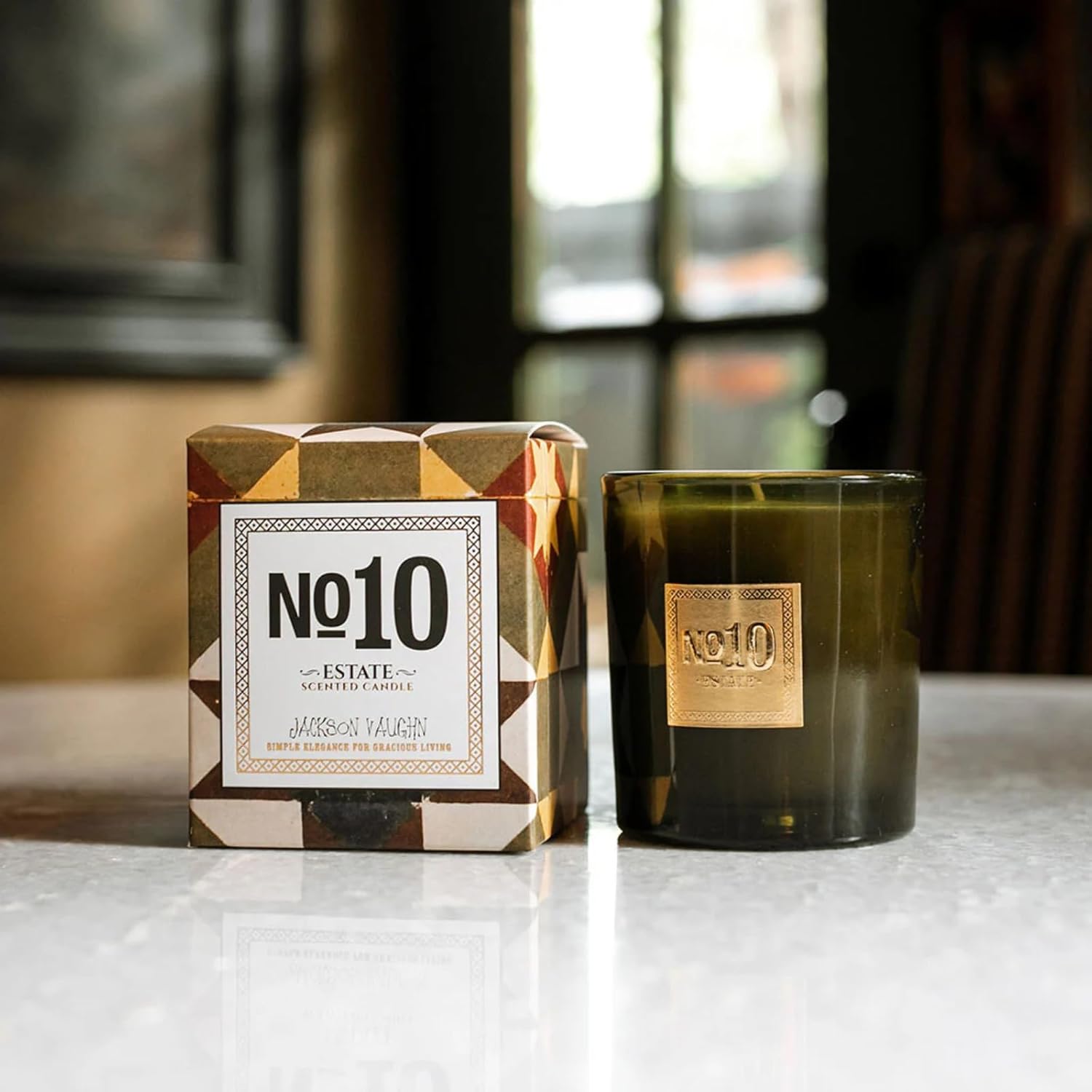 Jackson Vaughn Scented Candle - Lemon Basil Crushed Mint 55 Hour Burn