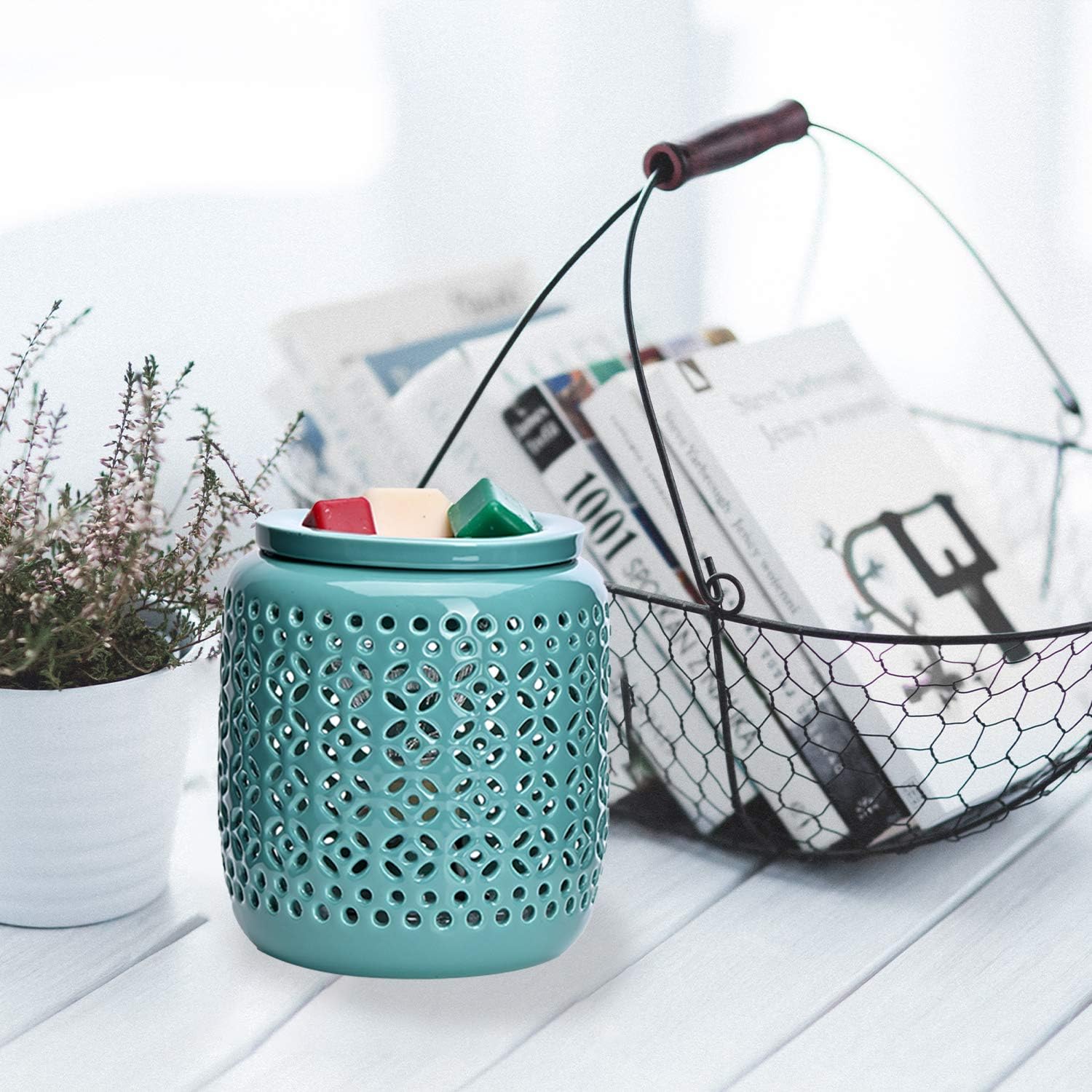 ASAWASA Ceramic Wax Melter with Timer and Light