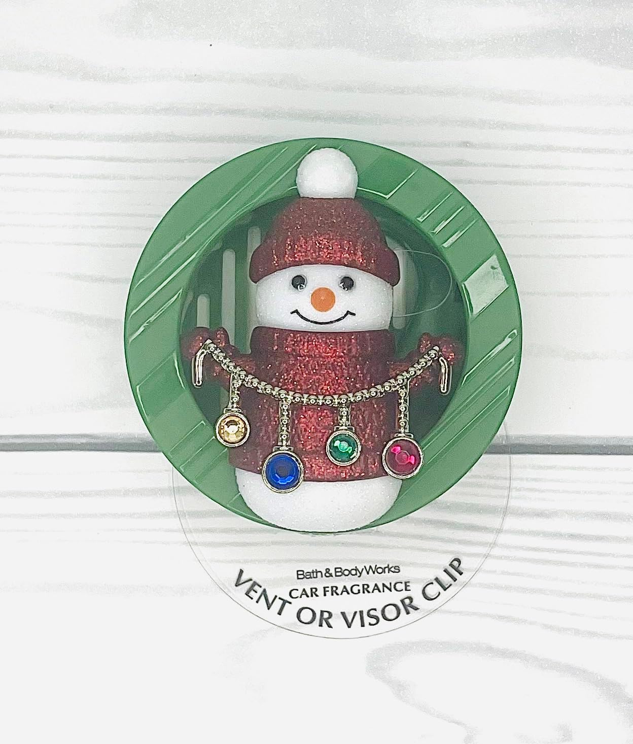 Bath And Body Works Snowman Car Visor Fragrance Holder