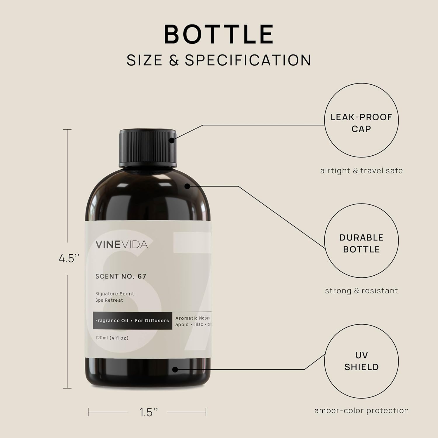 Vinevida Spa Retreat Fragrance Oil 4 Fl Oz Cold Diffuser