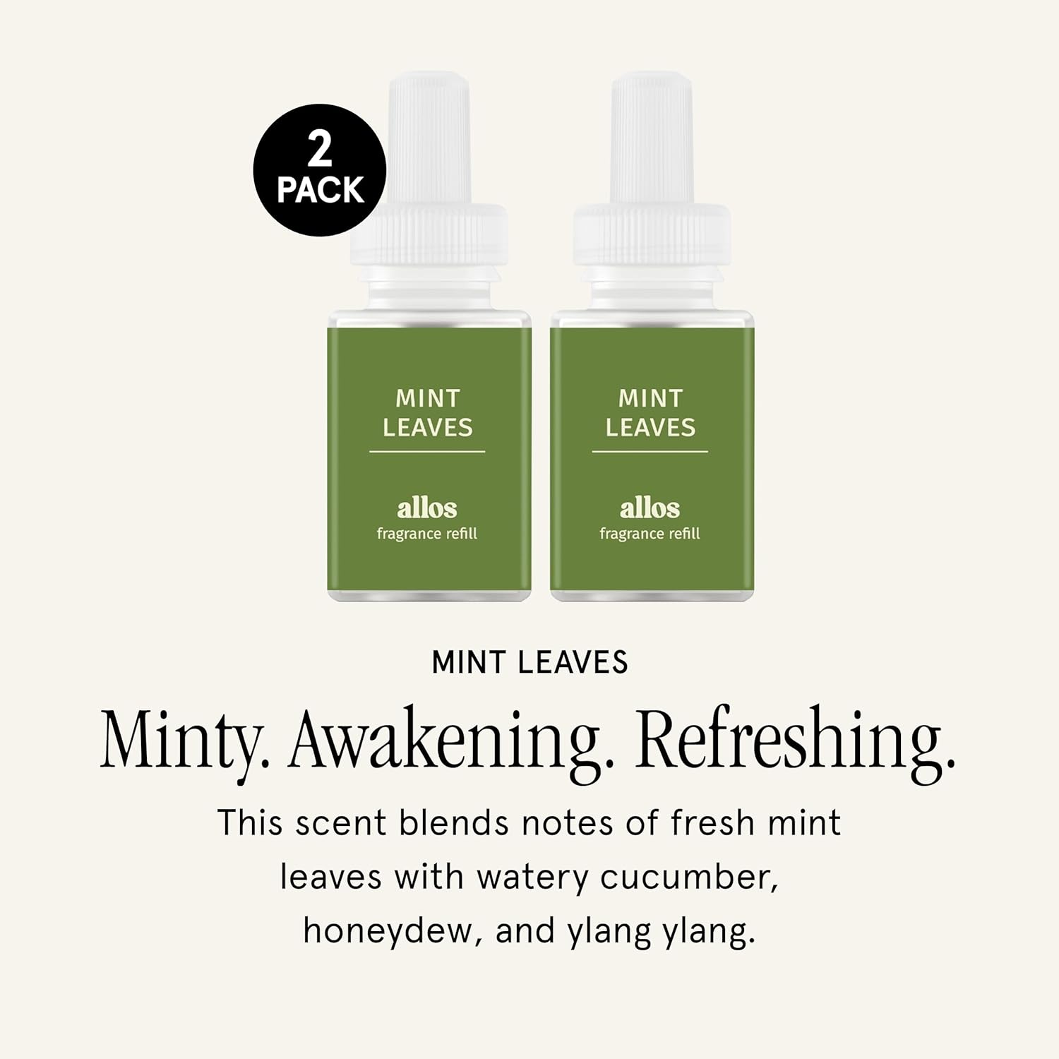 Pura Allos Mint Leaves Focus Fragrance Refill 2 Pack