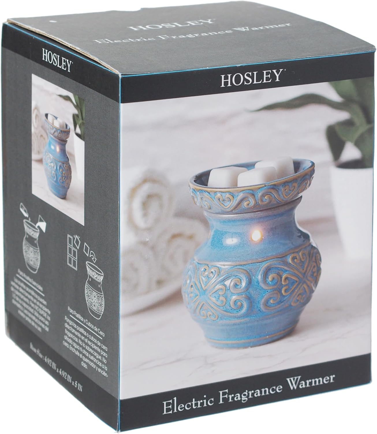 Hosley Blue Ceramic Electric Warmer 5 High