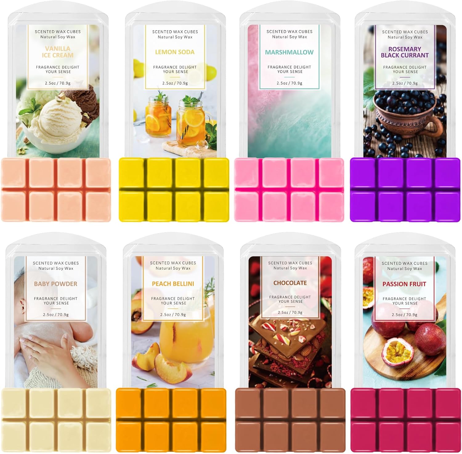 SCENTORINI Wax Melts 8 Flavors 25 OZ Set
