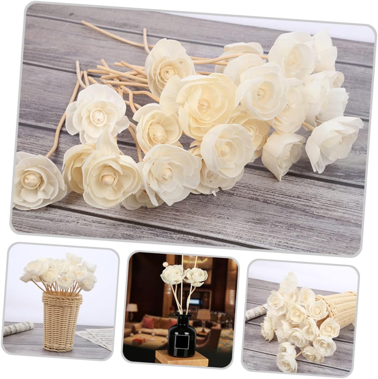 5pcs Natural Rattan Aroma Diffuser Sticks for Home Fragrance