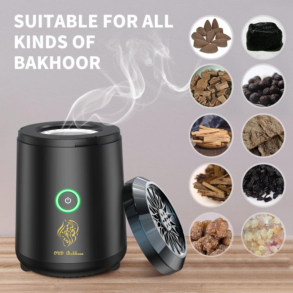 Portable Mini Incense Burner USB Rechargeable Aroma Diffuser