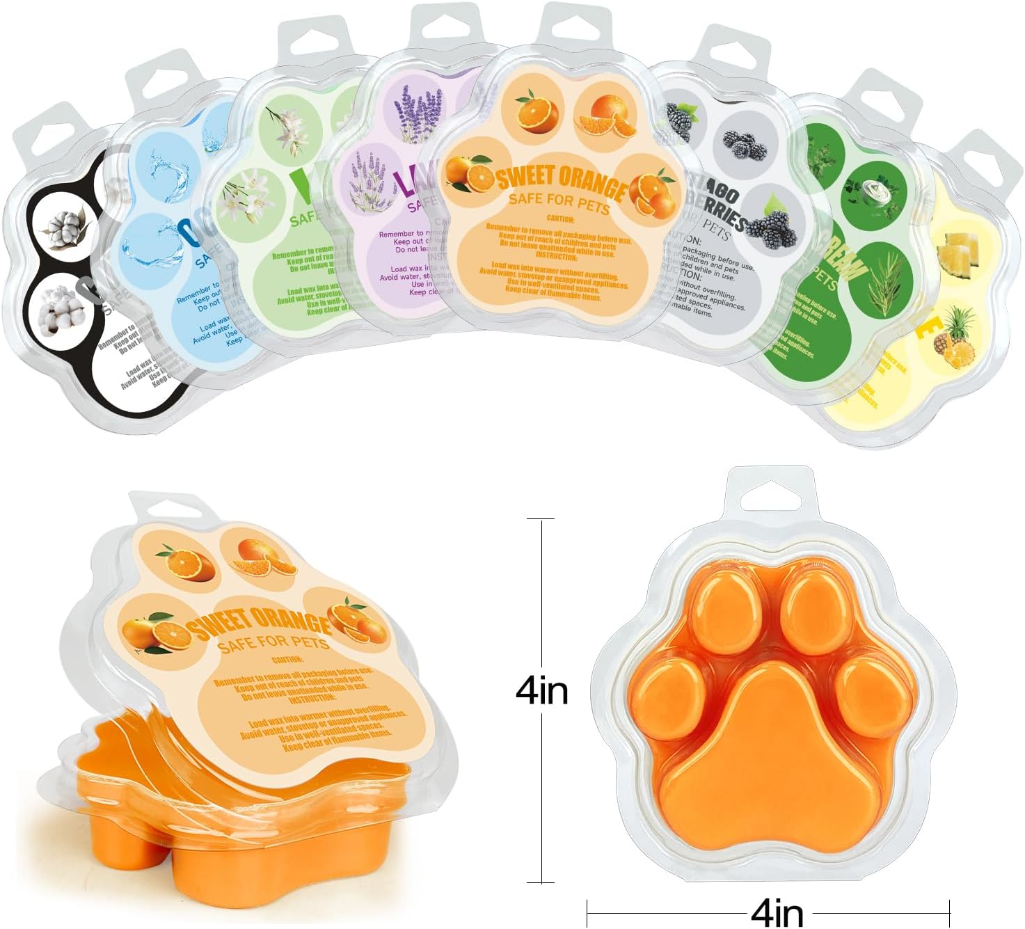 Amastika Wax Melts 8 Packs 8 Scent Cats Claw Fragrance Cubes