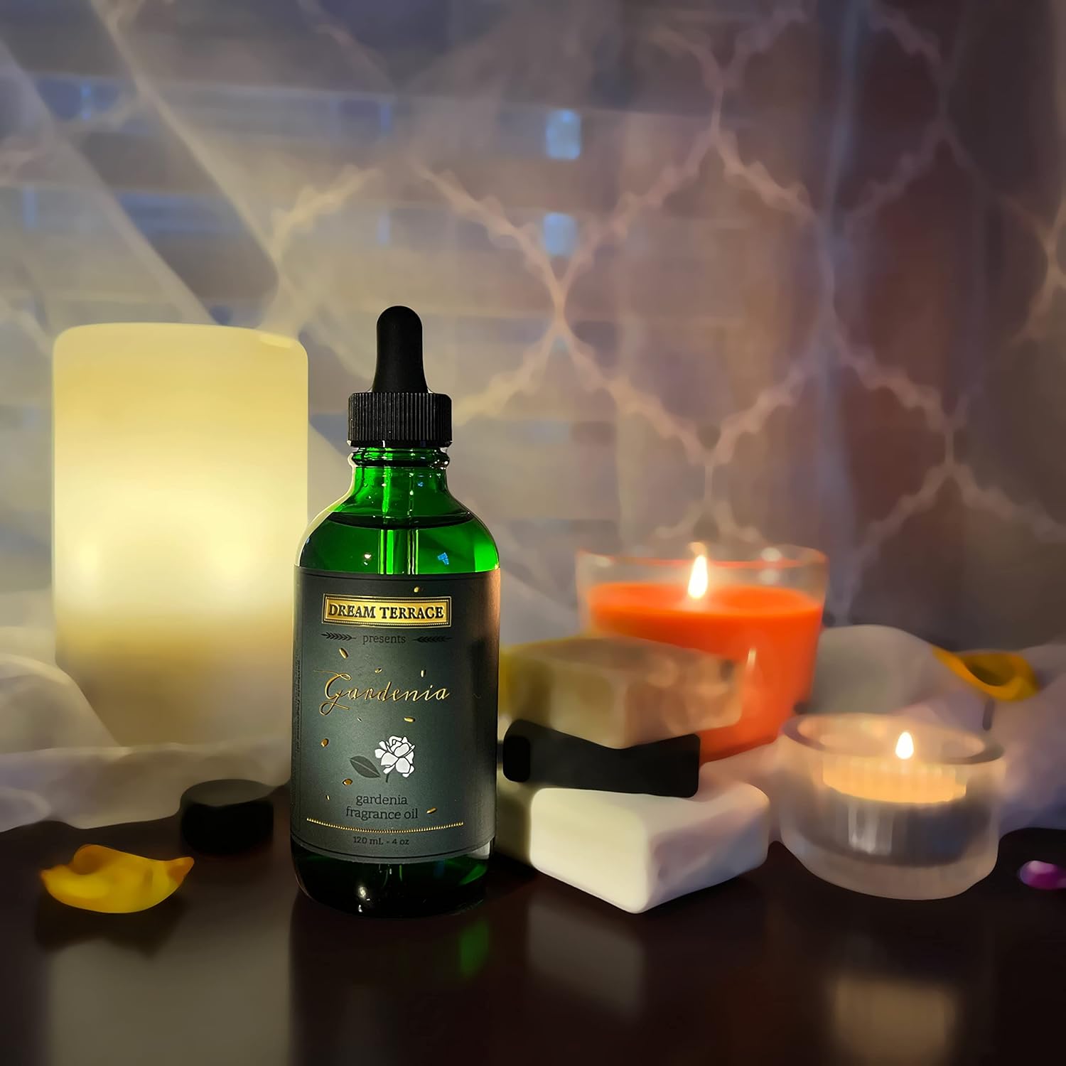 Gardenia Fragrance Oil 4oz with Glass Dropper for Diffuser