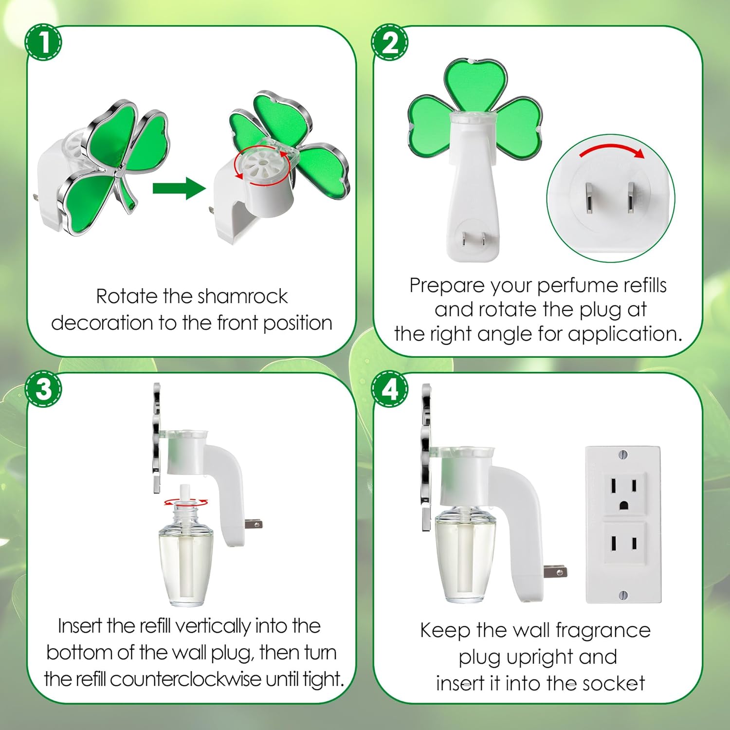 Hohean Wall Fragrance Plug In with Night Light