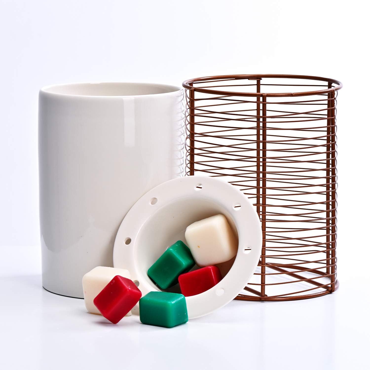 ASAWASA Ceramic Wax Melts Warmer with Iron Frame
