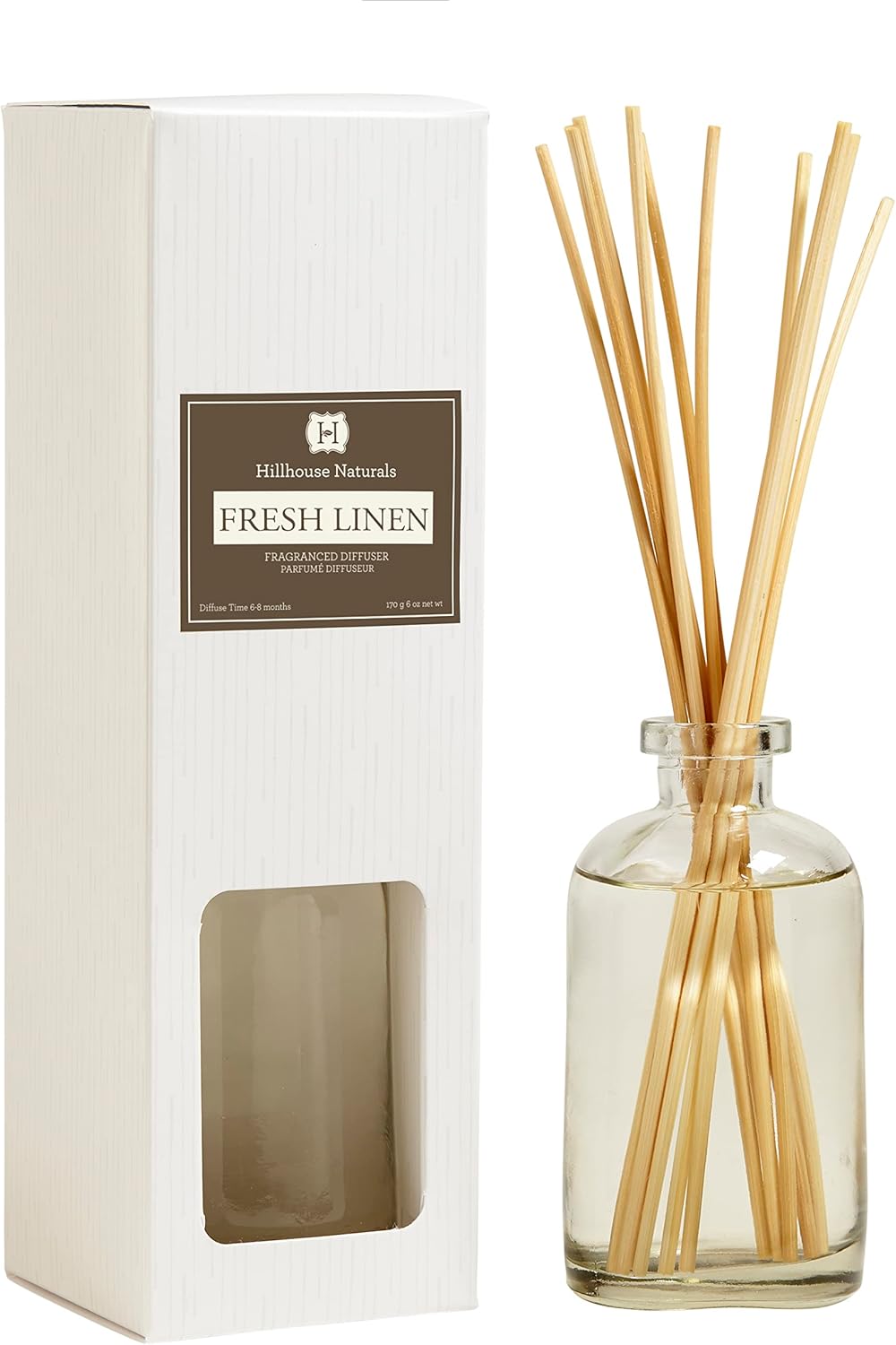 Hillhouse Naturals Fresh Linen Reed Diffuser Set