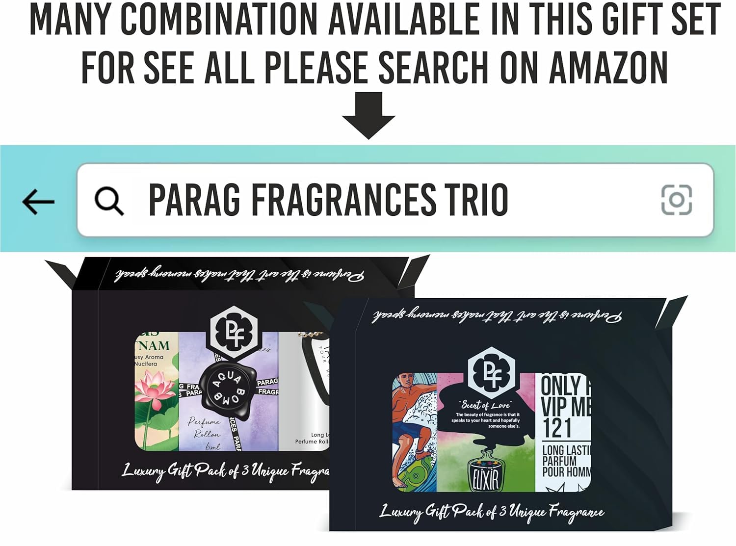 Parag Fragrances Trio Roll-On Perfume Gift Set 6ml x 3