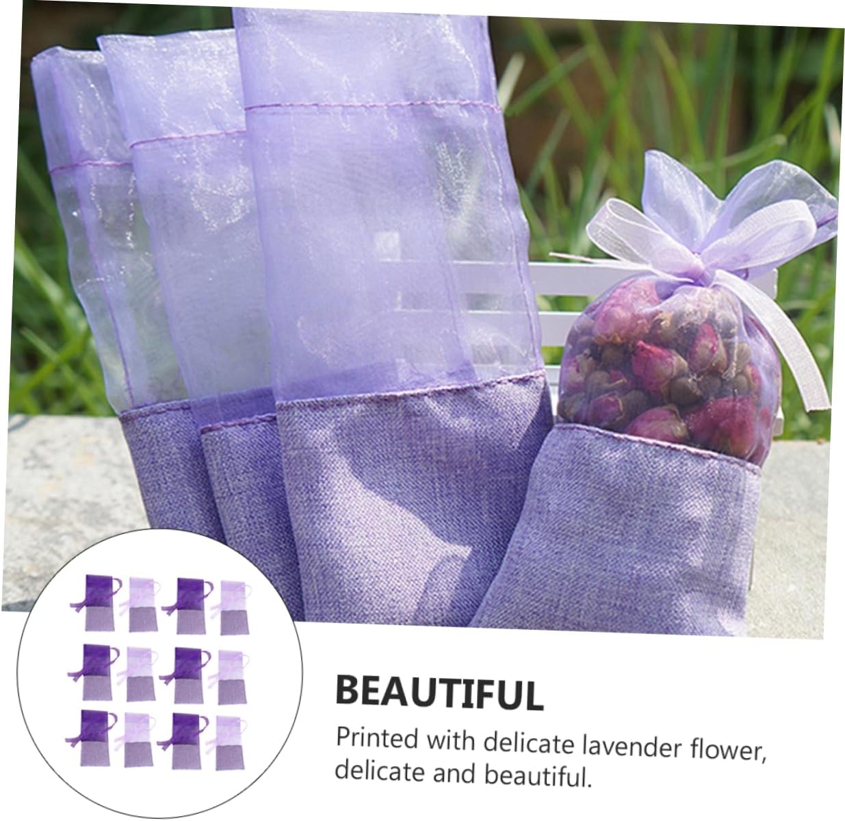 OATIPHO 24pcs Lavender Sachet Bags Air Freshener Pouches