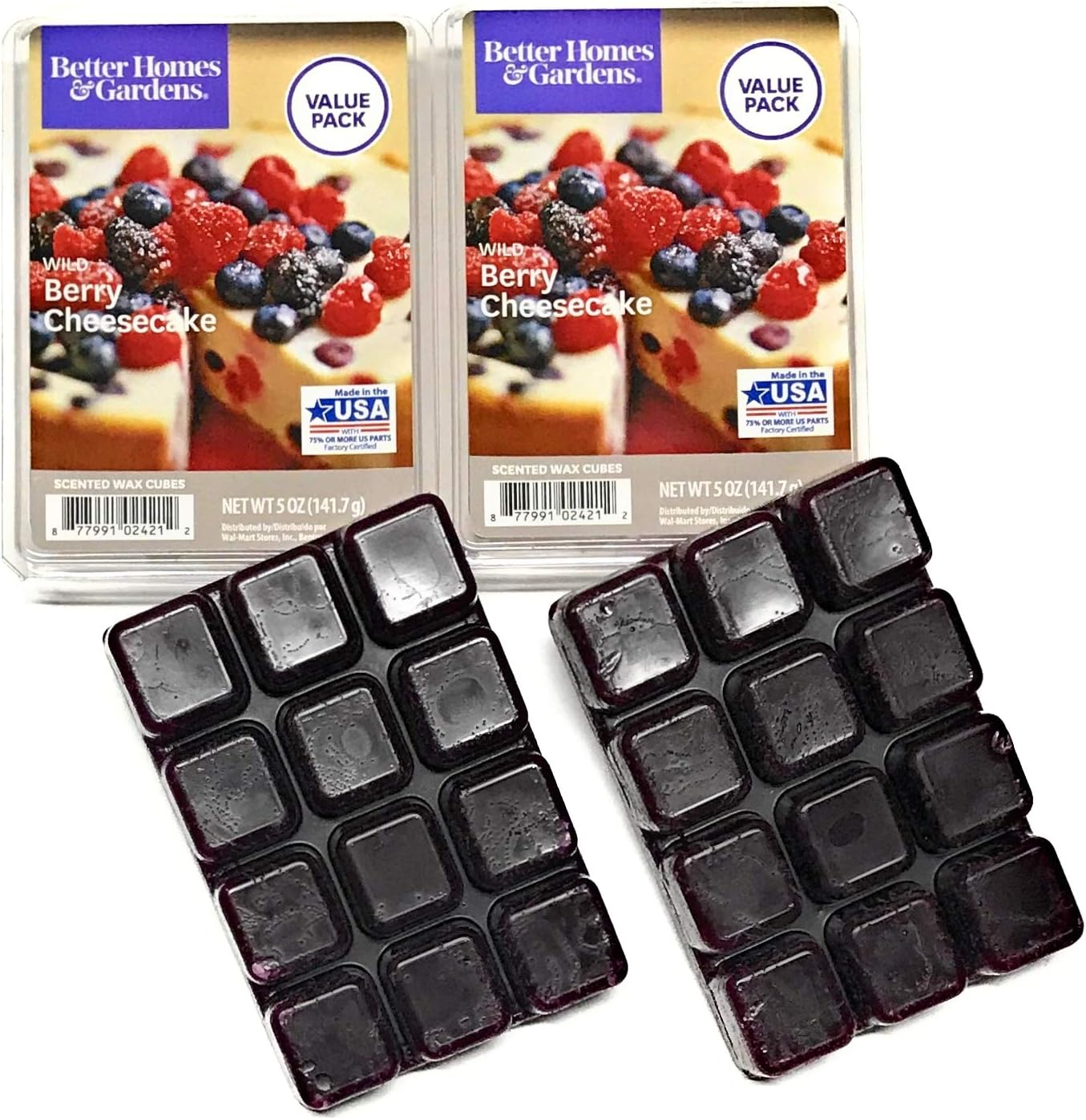 2 Pack Wild Berry Cheesecake Wax Cubes 24 Cubes