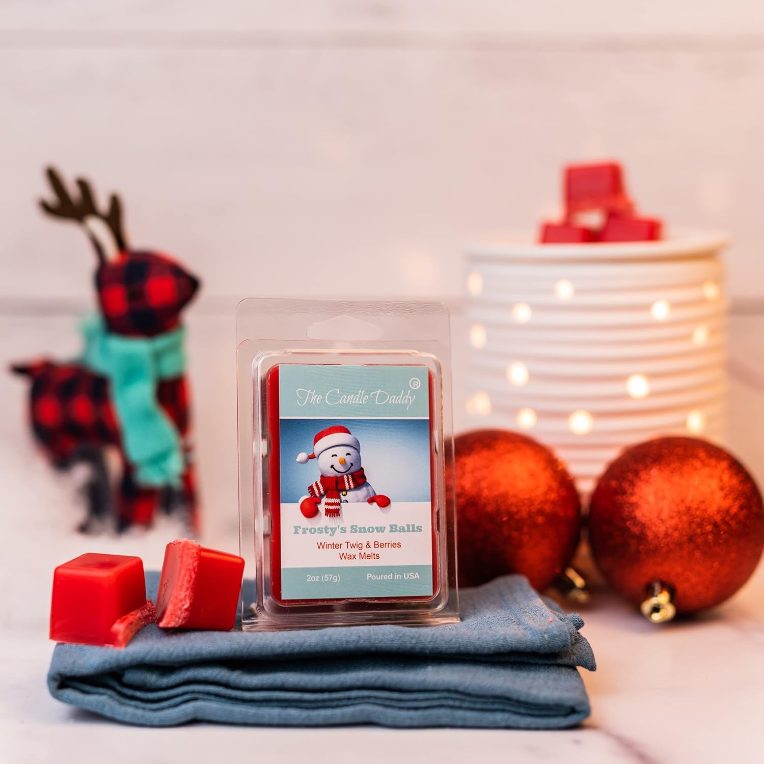 The Candle Daddy Frostys Snow Balls Wax Melt - Winter Twig Berries Scented