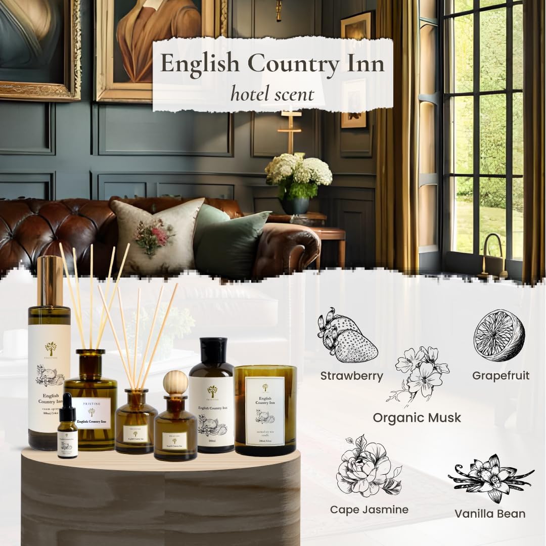 Pristine Hotel-Inspired Wardrobe Diffuser Set Fresh Strawberry Vanilla Musk Fragrance
