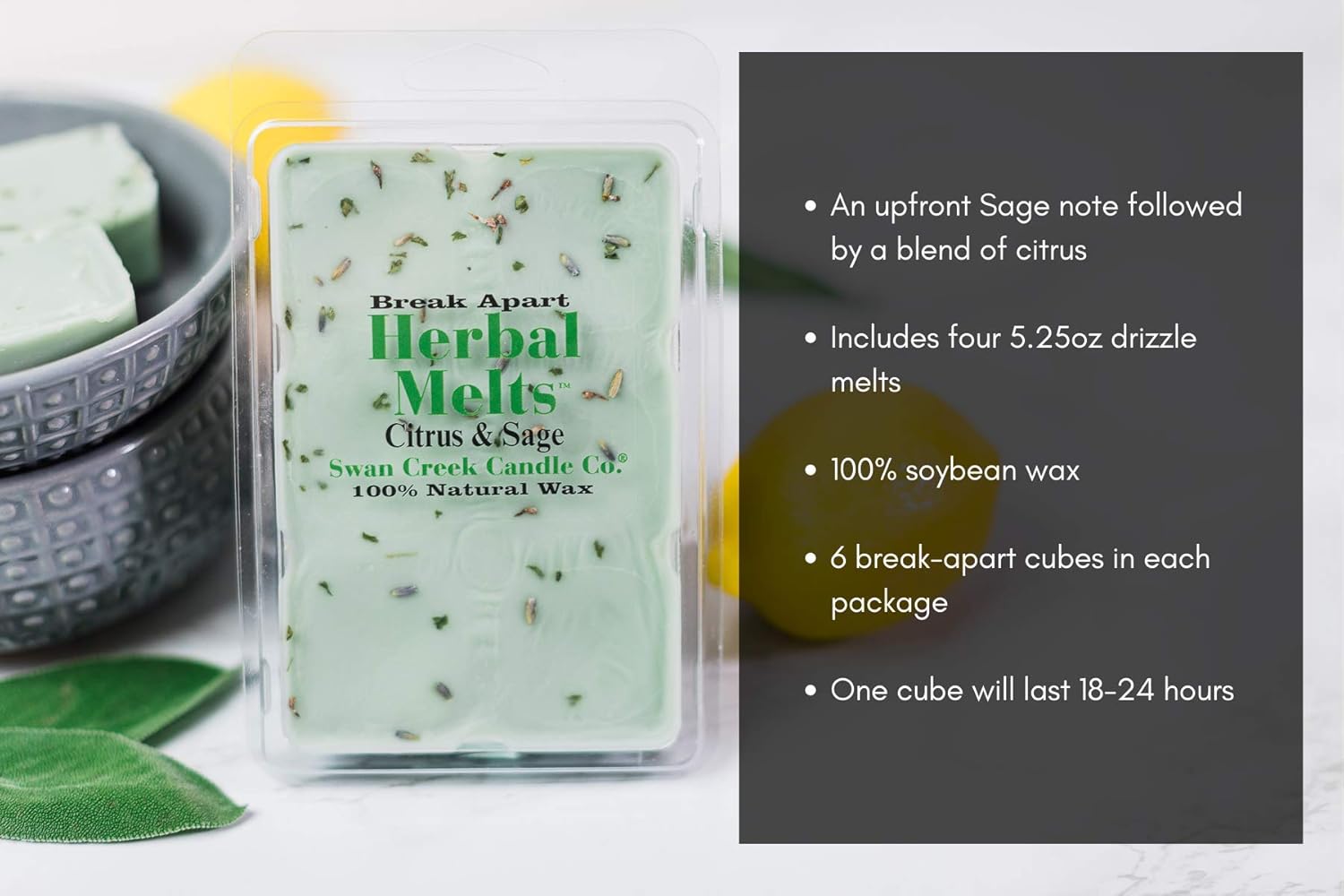 Swan Creek Citrus Sage Drizzle Melts 4-Pack