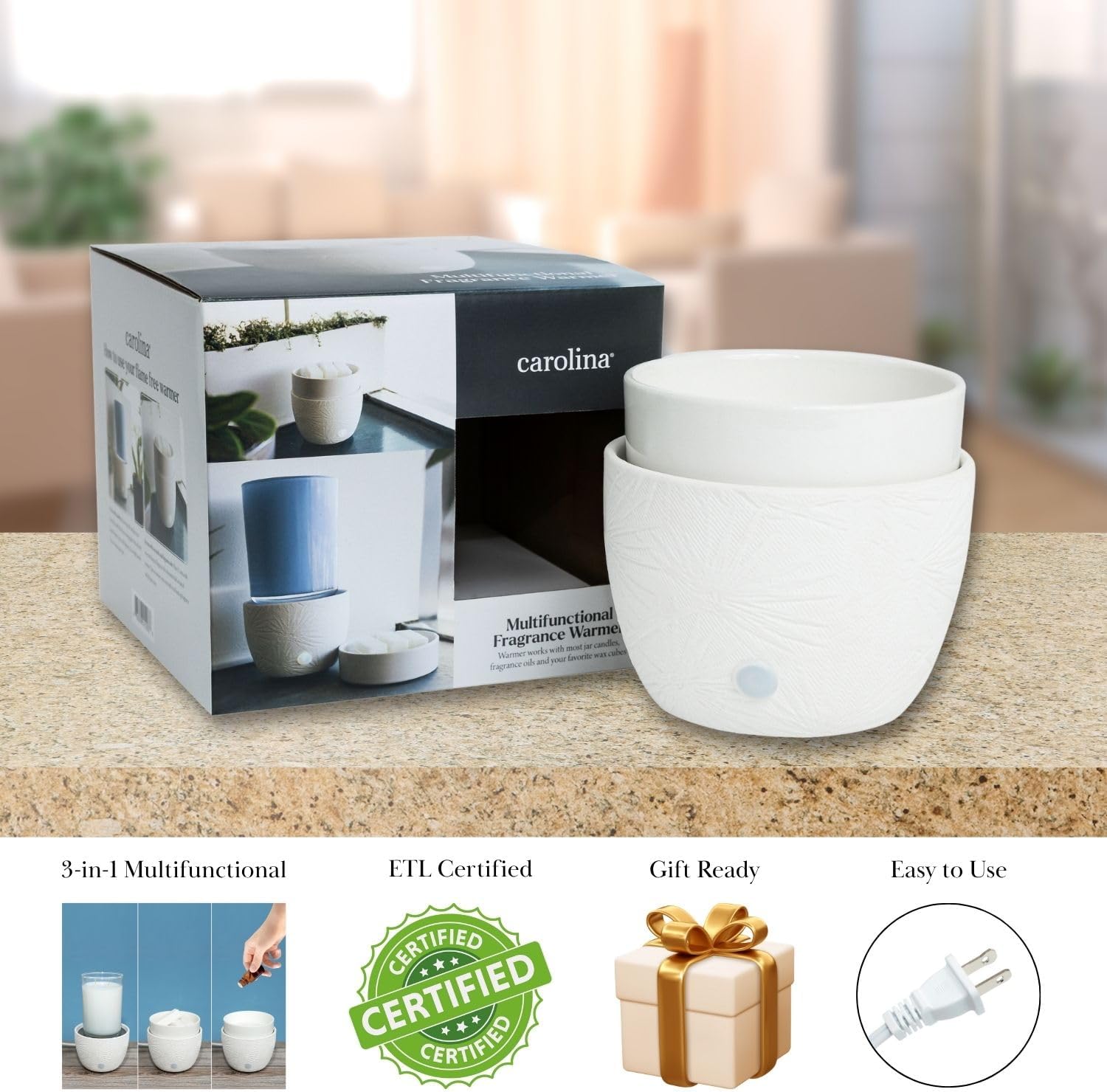 CAROLINA 3-in-1 Electric Wax Melter with Ceramic Dish