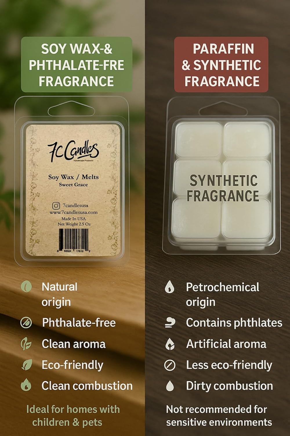 7C Candles Soy Wax Melts Sweet Grace Fragrance